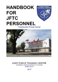 Handbook for Jftc Personnel