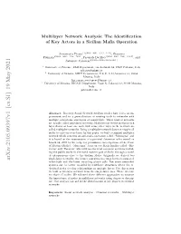 Multilayer Network Analysis: the Identification of Key Actors in A