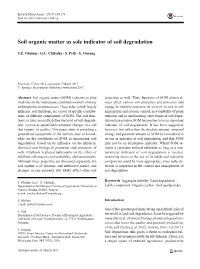 Soil Organic Matter As Sole Indicator of Soil Degradation