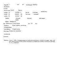 USGS Open-File Report 03-107, V. 1.3, Database Record Pages