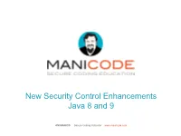 26. Java 8 and 8 Security Controls 2-28-2017