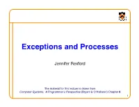 Exceptions and Processes