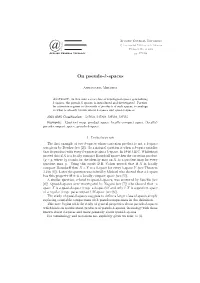 On Pseudo-K-Spaces