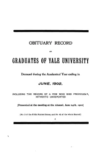 1901-1902 Obituary Record of Graduates of Yale University