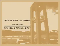 COMMENCEMENT Ninety-First Commencement Spring 2020