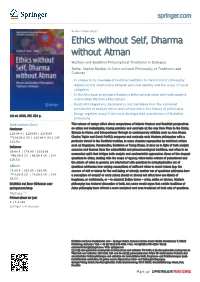 Ethics Without Self, Dharma Without Atman