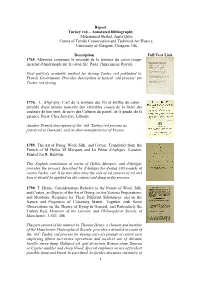 Report Turkey Red – Annotated Bibliography Mohammad Shahid, Anita Quye Centre of Textile Conservation and Technical Art History, University of Glasgow, Glasgow, UK