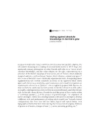 Styling Against Absolute Knowledge in Derrida's Glas Jessica Marian