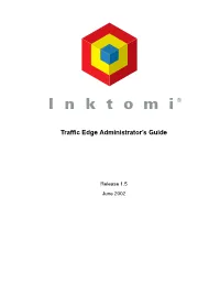 Traffic Edge Administrator's Guide Release