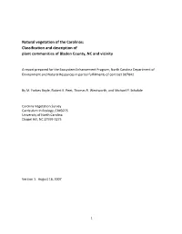 Report Prepared for the Ecosystem Enhancement Program, North Carolina Department of Environment and Natural Resources in Partial Fulfillments of Contract D07042