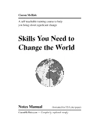 Skills You Need to Change the World