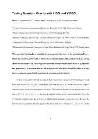 Testing Quantum Gravity with LIGO and VIRGO