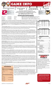 2015 Curve at a Glance Broadcast Information
