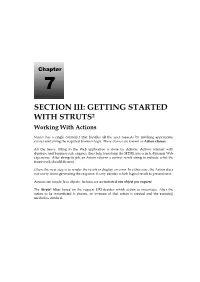 GETTING STARTED with STRUTS2 Working with Actions
