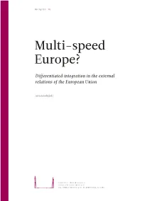 Multi-Speed Europe?