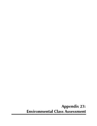 Appendix 23: Environmental Class Assessment Appendix 23