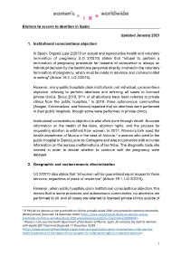 Barriers to Access to Abortion in Spain Updated January 2021 1