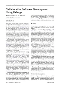 Collaborative Software Development Using R-Forge