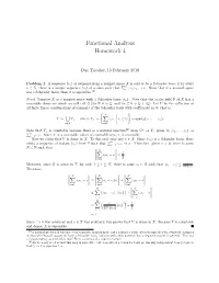 Functional Analysis Homework 4