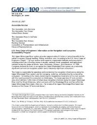 GAO-21-240R, Accessible Version, U.S. Army Corps of Engineers: Information on the Navigation and Ecosystem Sustainability Progra