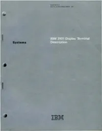 IBM 3101 Display Terminal Description READER's COMMENT FORM GA18-2033-2