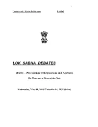 Part I -- Proceedings with Questions and Answers)