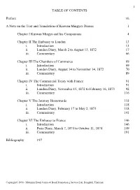 TABLE of CONTENTS Preface Vii a Note on the Text and Translation Of