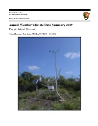 Annual Weather/Climate Data Summary 2009 Pacific Island Network
