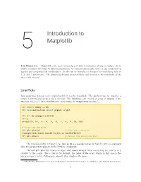 Introduction to Matplotlib