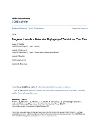 Progress Towards a Molecular Phylogeny of Tachinidae, Year Two