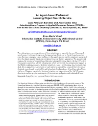 An Agent-Based Federated Learning Object Search Service