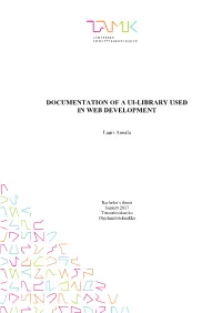 Documentation of a Ui-Library Used in Web Development