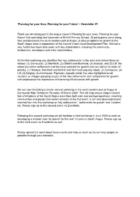 Newsletter #1 Thank You for Taking Part in the Angus Council 'Plann