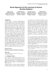 Novel Approach to the Learning of Various Number Systems