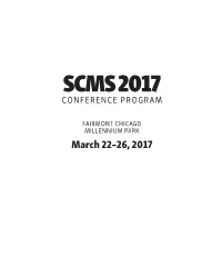 Scms 2017 Conference Program