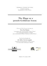 The Higgs As a Pseudo-Goldstone Boson
