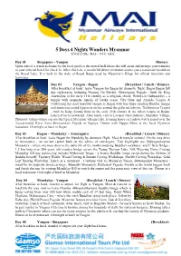 5D4N Wonders Myanmar