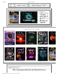 Cosmology Science Books How Consciousness Becomes The