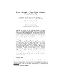 Empirical Study of Logic-Based Modules: Cheap Is Cheerful