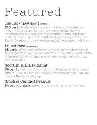 Menu for Week