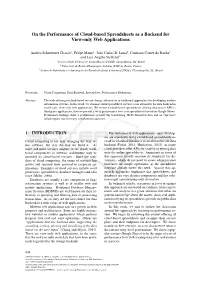 On the Performance of Cloud-Based Spreadsheets As a Backend for View-Only Web Applications