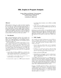 XML Graphs in Program Analysis