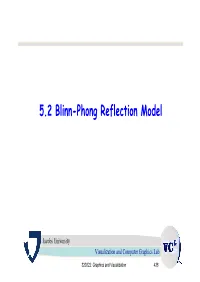 5.2 Blinn-Phong Reflection Model