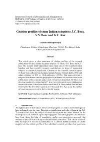 JC Bose, SN Bose and KC
