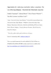 Opportunities for Reinforcing Cross-Border Railway Connections: the Case of the Liège (Belgium) – Maastricht (The Netherlands) Connection