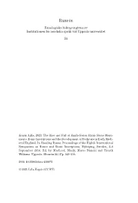 The Rise and Fall of Anglo-Saxon Runic Stone Monuments Runic Inscriptions and the Development of Sculpture in Early Medieval England