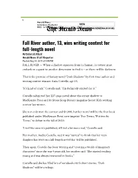 Fall River Author, 13, Wins Writing Contest for Full-Length Novel