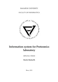 Information System for Proteomics Laboratory
