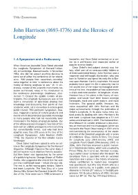 John Harrison (1693-1776) and the Heroics of Longitude