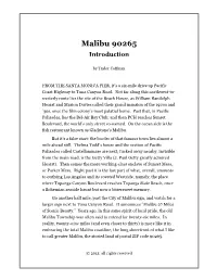 Malibu 90265 Introduction